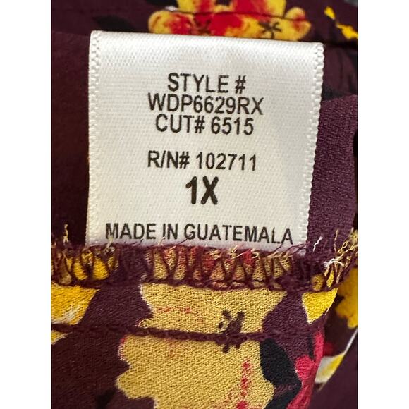 Gibson floral faux wrap top Sz 1X - Picture 9 of 9